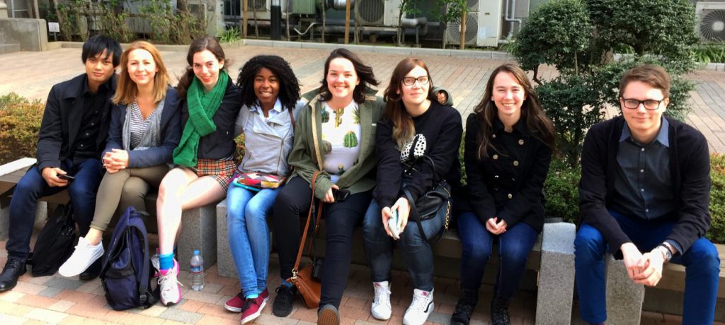 New friends from student orientation at Rikkyo University