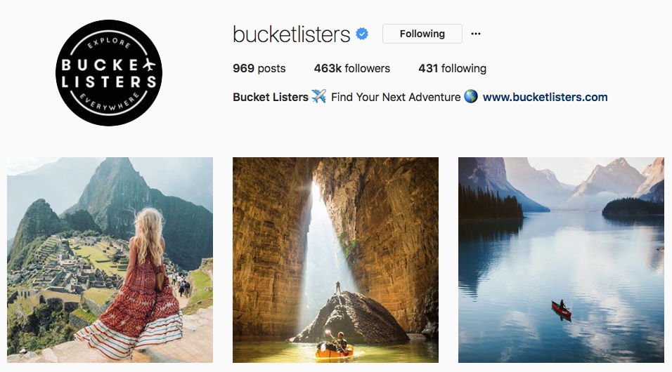 Instagram - Bucketlisters