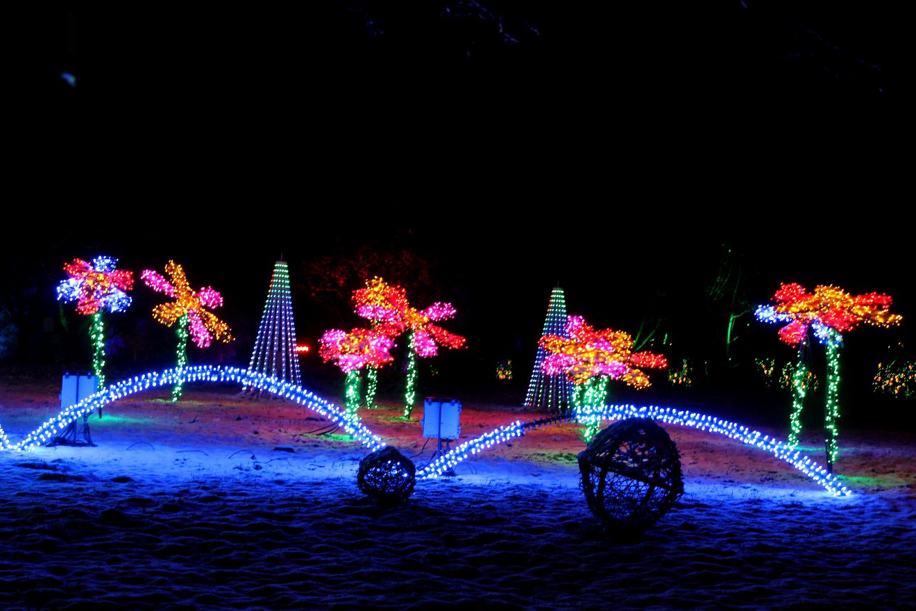 Deck the Hall Christmas Lights at Stan Hywet in Akron, Ohio, USA