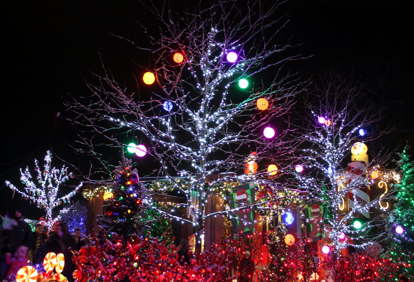 Deck the Hall Christmas Lights at Stan Hywet in Akron, Ohio, USA