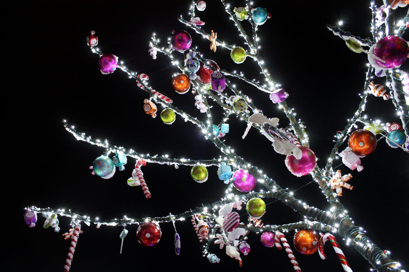 Deck the Hall Christmas Lights at Stan Hywet in Akron, Ohio, USA