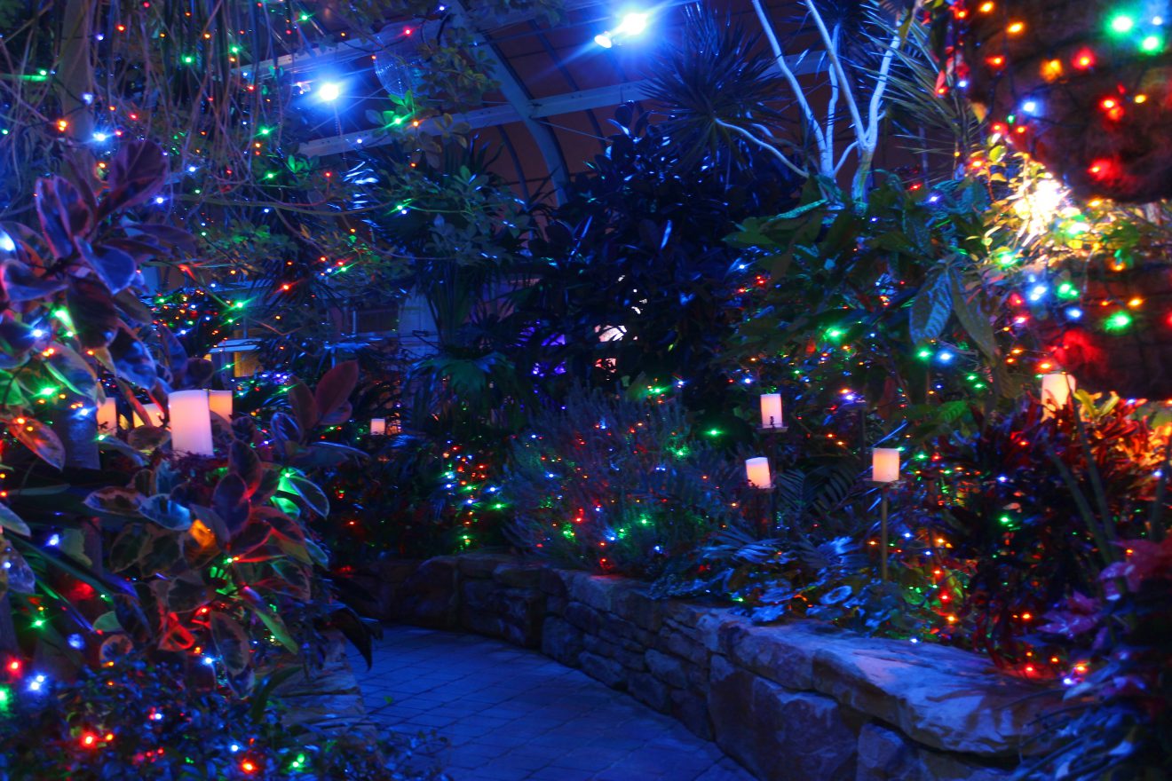 Deck the Hall Christmas Lights at Stan Hywet in Akron, Ohio, USA