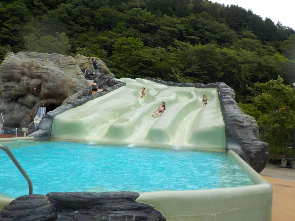 Waterfall Slide at Yunessun | Footsteps of a Dreamer