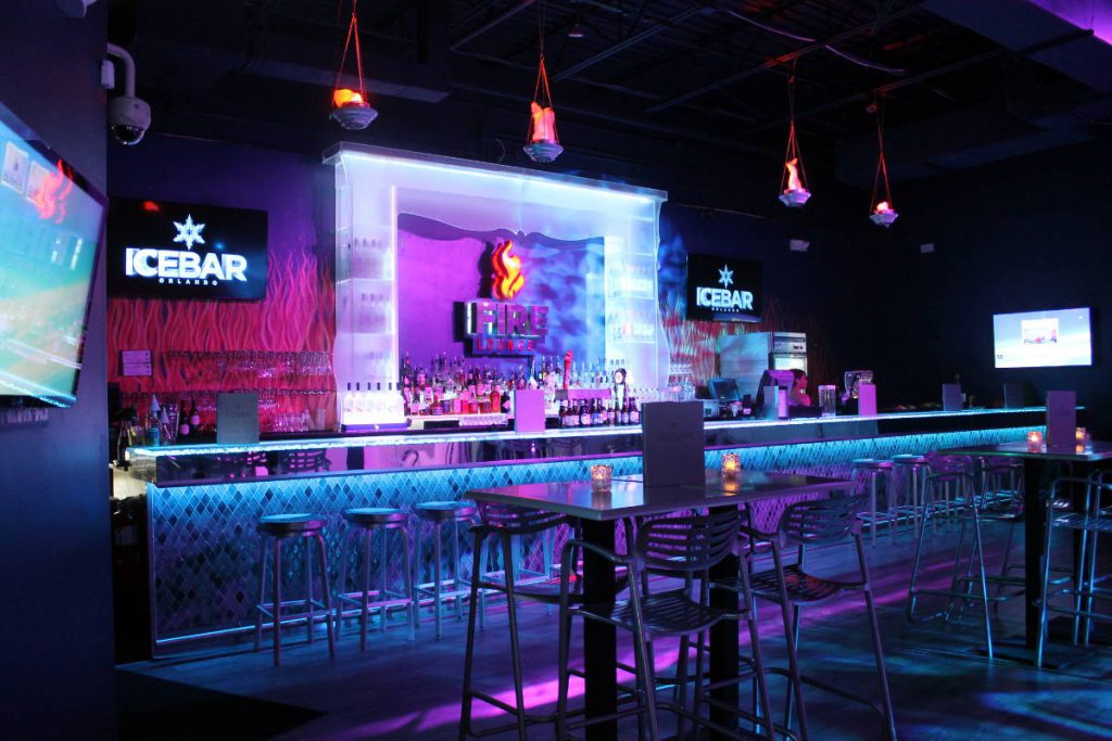 ICEBAR Fire Lounge Orlando Florida | Footsteps of a Dreamer