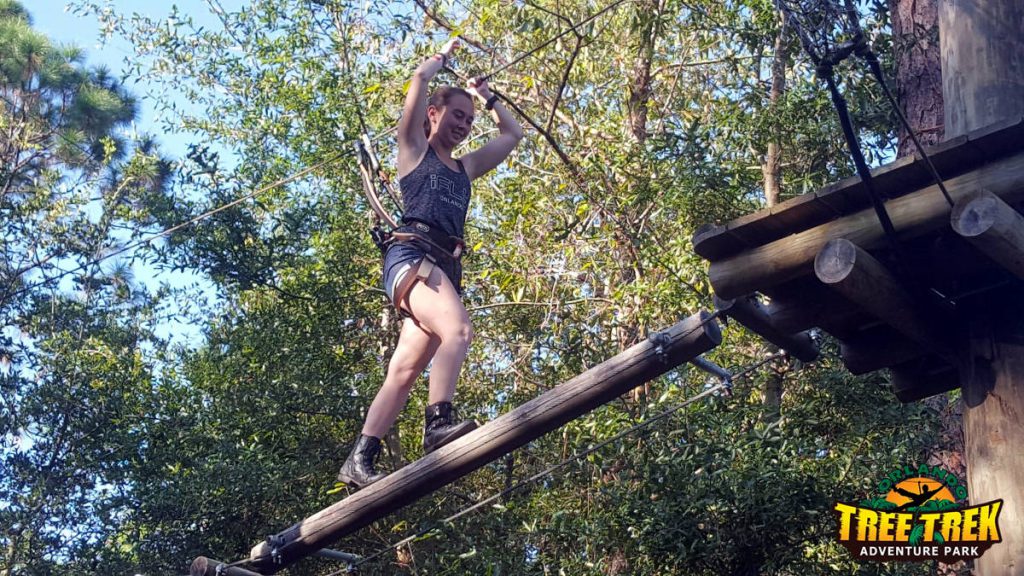 Orlando Tree Trek Log Beam Obstacle | Footsteps of a Dreamer
