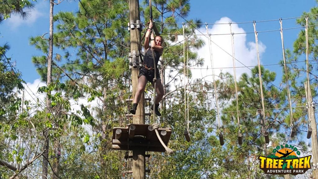 Orlando Tree Trek Silver Course Rope Swing | Footsteps of a Dreamer