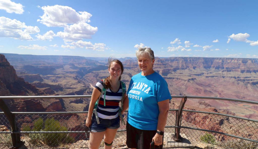 Me and My Mom at Lipan Point, Desert View Drive, Grand Canyon, AZ | Footsteps of a Dreamer