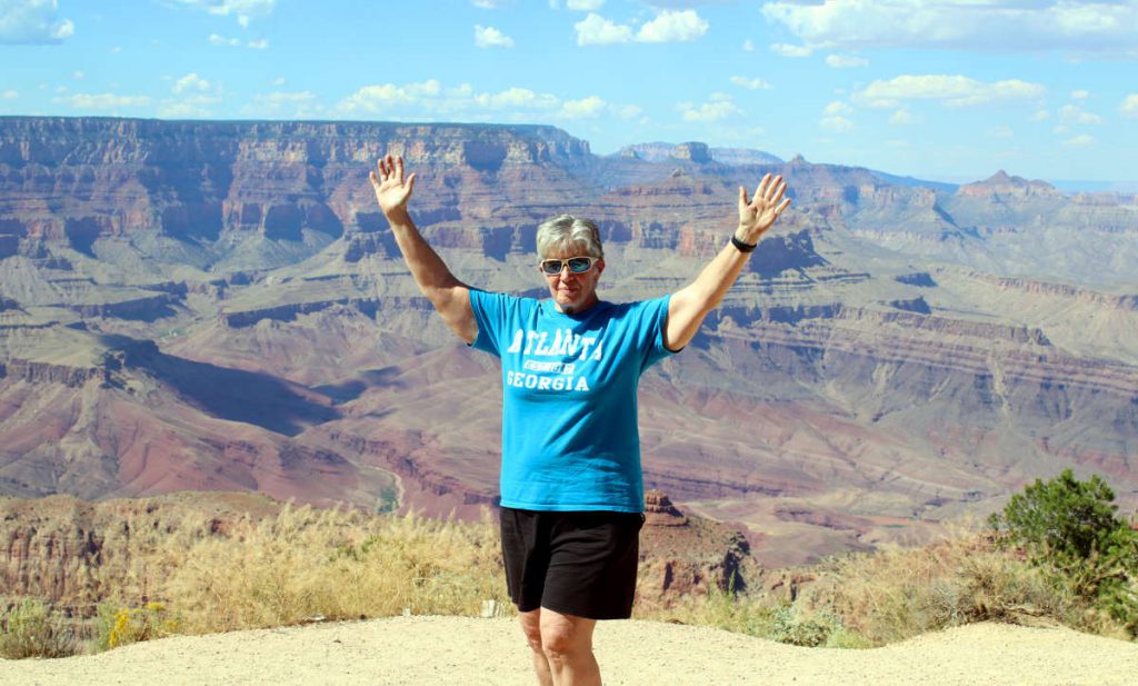 My Mom at Lipan Point, Desert View Drive, Grand Canyon, AZ | Footsteps of a Dreamer