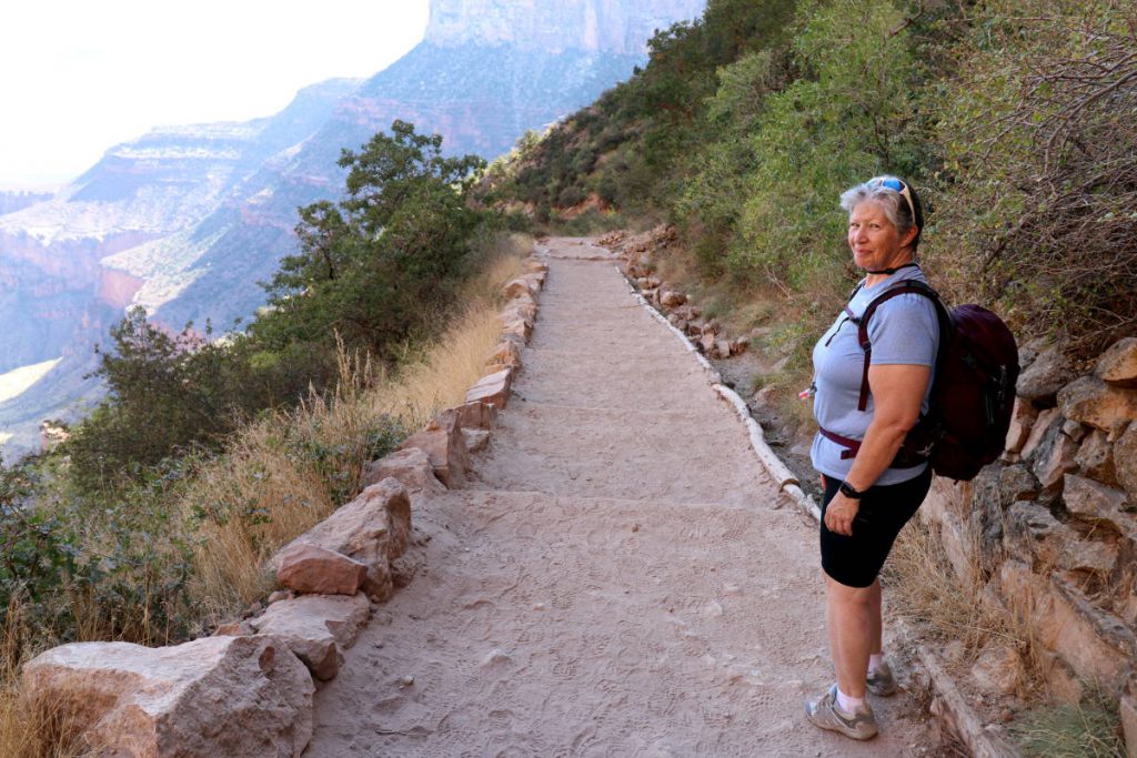 My Mom on Bright Angel Trail | Footsteps of a Dreamer