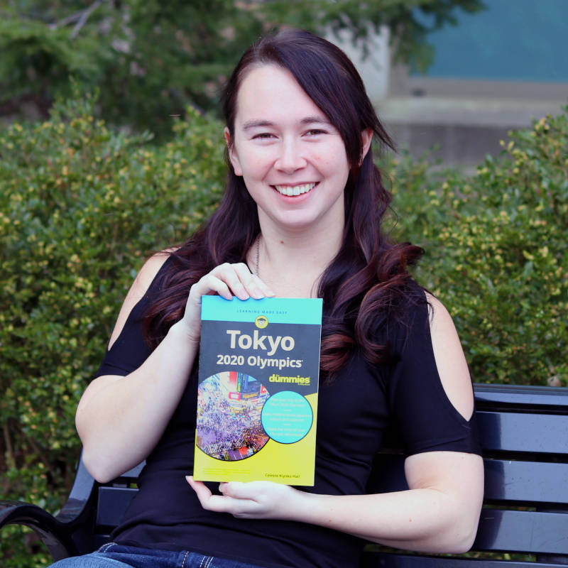 Kiyoko Holding Tokyo 2020 Olympics For Dummies Book | Footsteps of a Dreamer